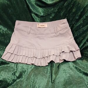 Hollister Powder Blue Ruffle Mini Skort